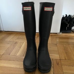 Black Hunter Rainboots - Matte Tall sz 7